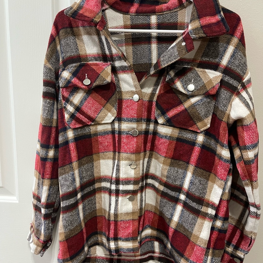 Plaid Button-Up Shirt
